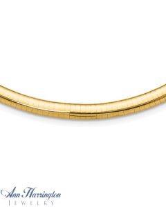 14k Yellow Gold 6 mm Lightweight Omega Chain