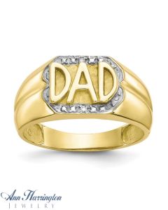 10k Men's Diamond DAD Ring