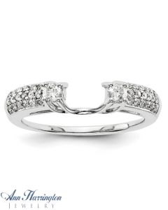 14k White Gold 1/3 ct tw Diamond Antique Style Ring Enhancer, 1229011
