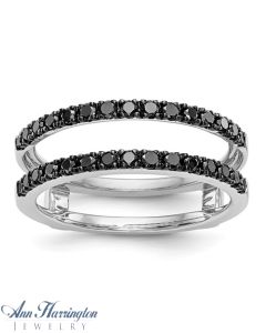 14k White Gold 1/2 ct tw Black Diamond Ring Guard, 1256311
