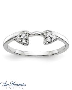 14k White Gold 1/10 ct tw Diamond Ring Wrap