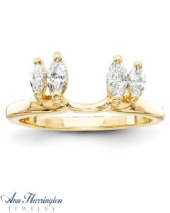 14k Yellow Gold 1/2 ct tw Marquise Diamond Ring Wrap, 1429111