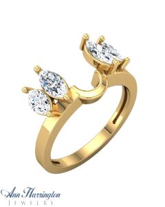 14k Yellow Gold 1/2 ct tw Marquise Diamond Ring Wrap, 1429111