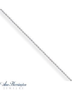 14k White or Yellow Gold .50 mm Solid Diamond Cut Cable Chain