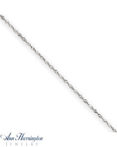 14k White or Yellow Gold 1 mm Singapore Chain