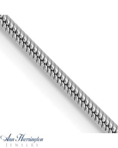 14k White or Yellow Gold 1 mm Round Snake Chain