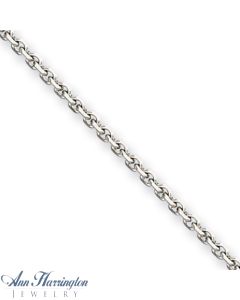 14k White or Yellow Gold 2.50 mm Diamond Cut Cable Chain