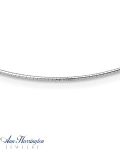 14k White or Yellow Gold 1.2 mm Detachable Clasp Omega Chain
