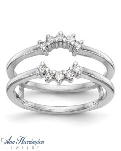14k White Gold 1/5 ct tw Diamond Ring Guard