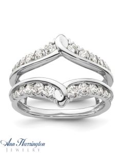 14k White Gold 3/4 ct tw Lab Grown Diamond Ring Guard
