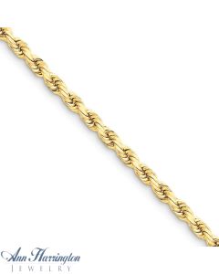 14k Yellow Gold 4.5 mm Diamond Cut Rope Chain