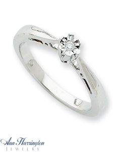 10k White or Yellow Gold .03 ct Diamond Promise Ring