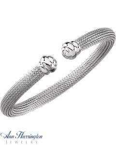 Sterling Silver Mesh Cuff Bracelet
