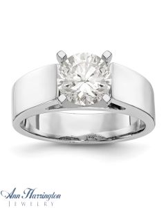 14k White or Yellow Gold Solitaire Cathedral Engagement Ring Mounting