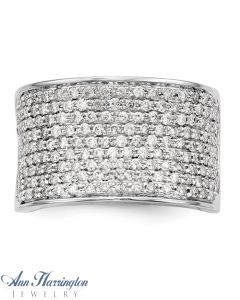 14k White Gold 1 ct tw Diamond Pave Anniversary Band