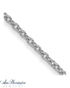 14k White or Yellow Gold 1 mm Cable Chain