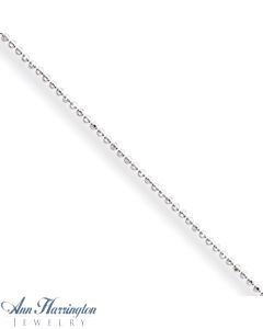 14k White or Yellow Gold 1.2 mm Beaded Pendant Chain