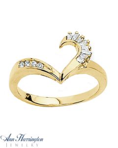14k Yellow or White Gold 1/5 ct tw Diamond Ring Wrap, 820111