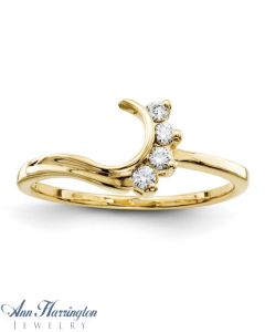 14k Yellow Gold 1/10 ct tw Diamond Swirl Ring Wrap, 820311