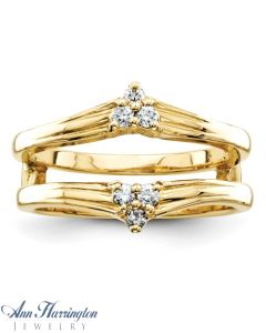 14k Yellow Gold 1/6 ct tw Diamond Ring Guard, 821011