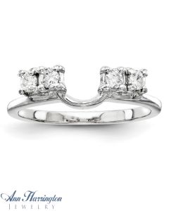 14k White, Yellow, Rose Gold or Platinum 1/5 ct tw 4 Stone Diamond Ring Wrap