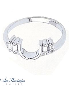14k White Gold 1/5 ct tw Baguette Diamond Ring Wrap, 824411