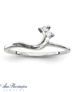 14k White Gold .05 ct tw Diamond Swirl Ring Wrap, 824811