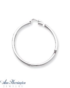 14k White or Yellow Gold 2.5 mm x 45 mm Round Hoop Earrings