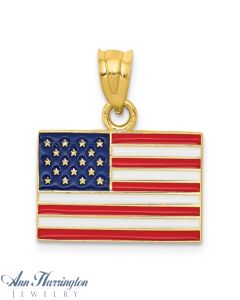 14k Enameled United States Pendant