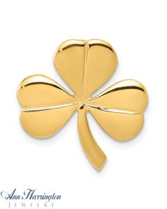 14k Yellow Gold Shamrock Chain Slides