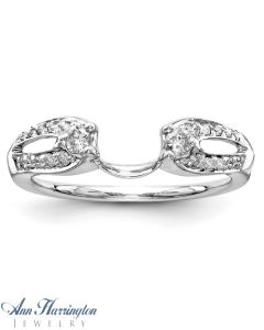 14k White or Yellow Gold .26 ct tw Diamond Antique Style Ring Enhancer, 984811