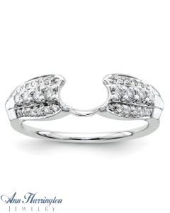 14k White or Yellow Gold .36 ct tw Diamond Antique Style Ring Enhancer, 984911