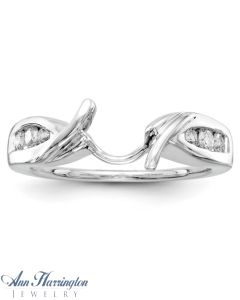 14k White or Yellow Gold .22 ct tw Diamond Antique Style Ring Enhancer, 985111