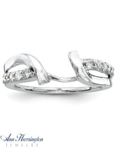 14k White or Yellow Gold .25 ct tw Diamond Antique Style Ring Enhancer