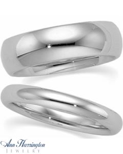 Platinum 2-8 mm Men's Comfort Fit Wedding Band