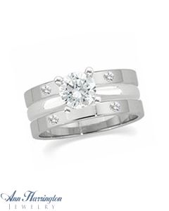 14k White, Yellow Gold or Platinum .06 ct tw Diamond Ring Guard
