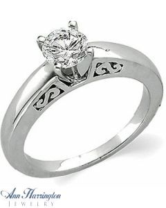 14k White or Yellow Gold Engagement Ring Mounting