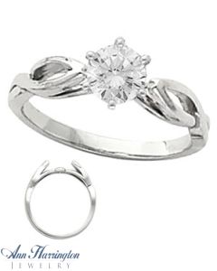 Platinum Cathedral Solitaire Engagement Ring Mounting