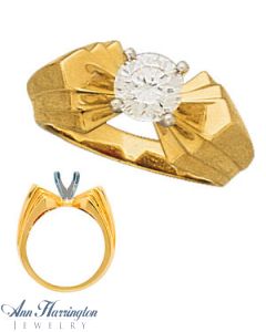 14k Yellow or White Gold Ring Mounting
