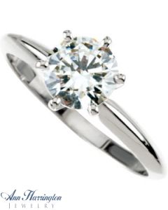 Platinum 6-prong Engagement Solitaire Heavy Shank Ring, .20 - 4 ct Round Setting, A40309HP