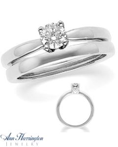 14k White or Yellow Gold 4-Prong Solstice Solitaire Ring, 4.1-9.4 mm Setting