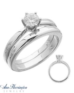 Platinum 6-Prong 4.4-9.4 mm Round Solstice Solitaire Engagement Ring Setting