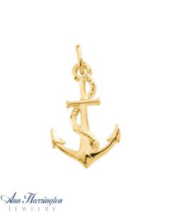 14k Yellow Gold 22 x 14 mm Anchor Pendant