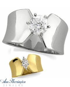 14k White or Yellow Gold Engagement Ring Mounting