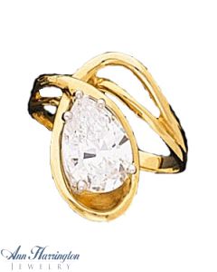 14k Yellow or White Gold 10x8 mm Pear Shape Ring Setting