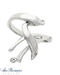 14k White or Yellow  Gold Ring Mounting
