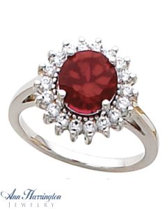 14k White or Yellow Gold 7.4 mm Round Ring Setting