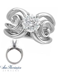 14k White or Yellow Gold Engagement Ring Mounting