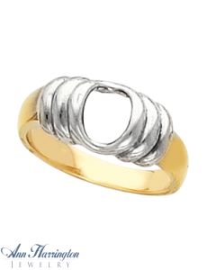 14k 2-Tone or White Gold Ring Mounting