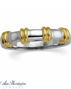 14k 2-Tone 3.5 mm Women's And 5 mm Men's Wedding Band